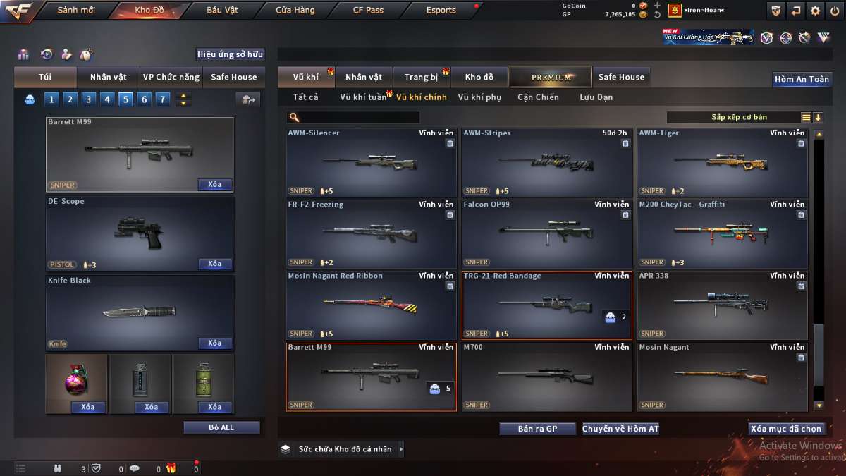shop acc cf uy tin gia re